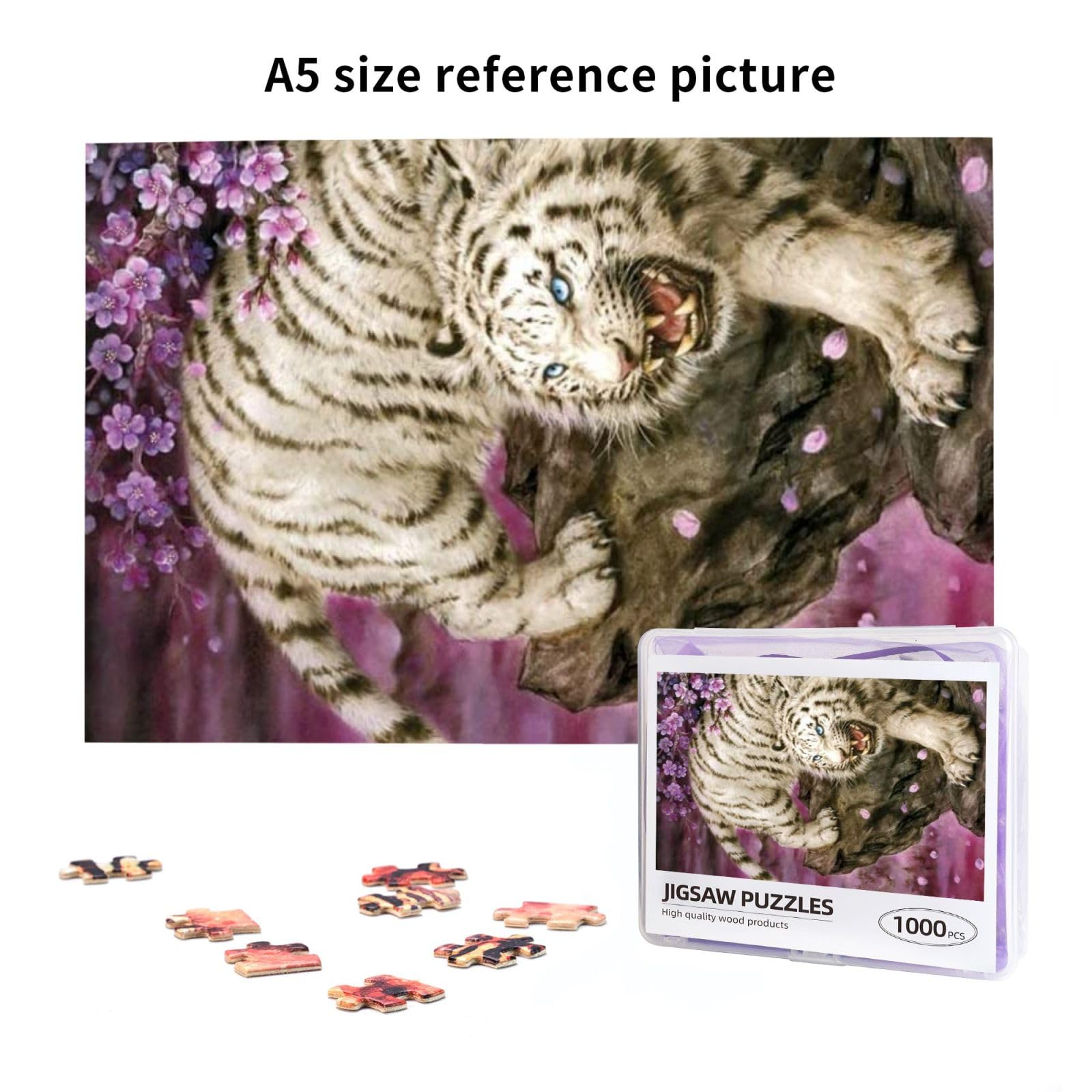 Amazon.co.jp: ジグソーパズル マイクロピース 桜花白虎（4